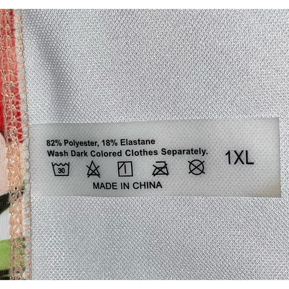 Women's Hibiscus Floral Bikini High Waisted Swimsuit Bottoms‎ 1XL NWOT - Picture 3 of 3